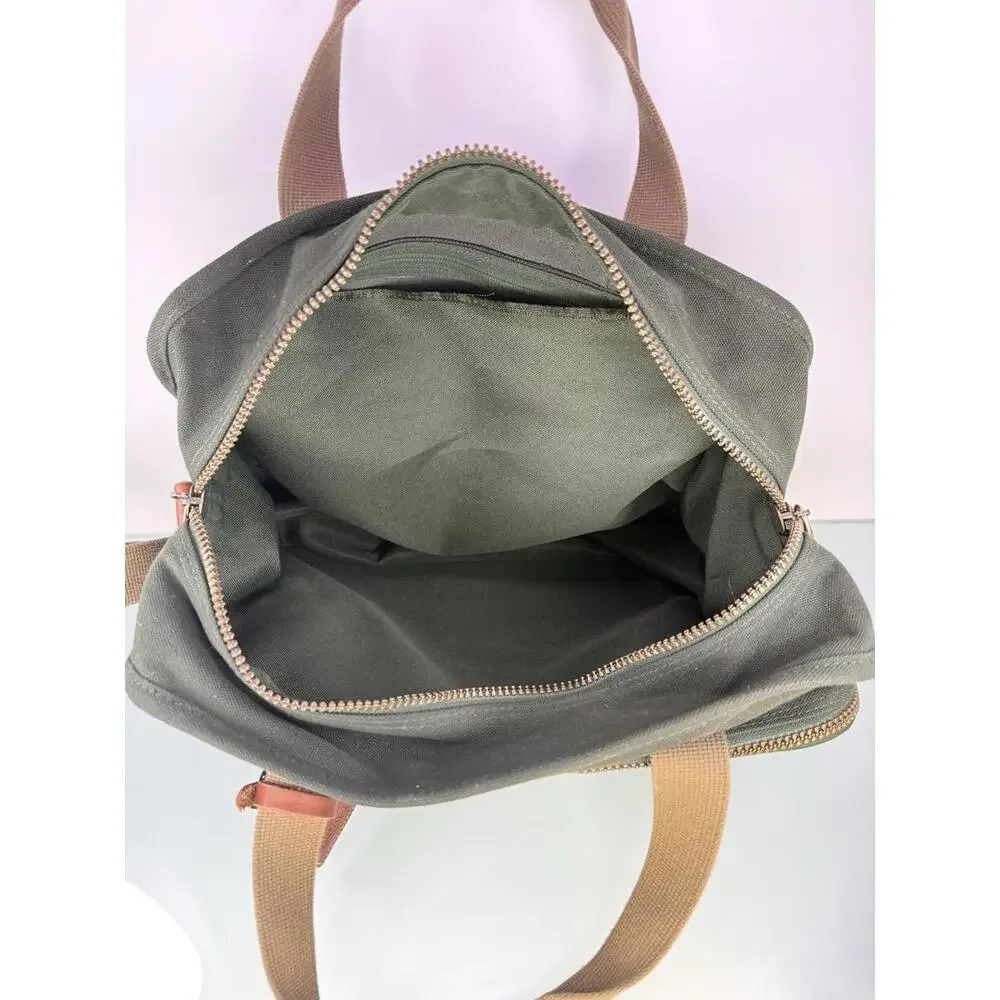 Vintage Dakota By TUMI Messenger Bag 90s Canvas Olive Green Shoulder Strap
